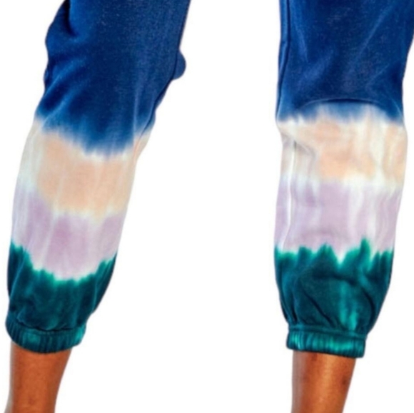 NWT Women's Wildfox Hadley French Terry Relaxex Fit Tie-Dye Jogger Sweatpants - Picture 7 of 11